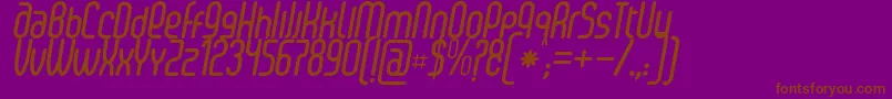 SenziBoldItalic Font – Brown Fonts on Purple Background
