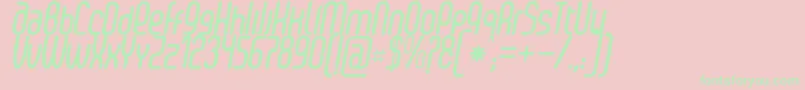 SenziBoldItalic Font – Green Fonts on Pink Background