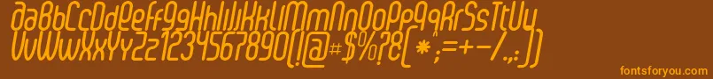 SenziBoldItalic Font – Orange Fonts on Brown Background