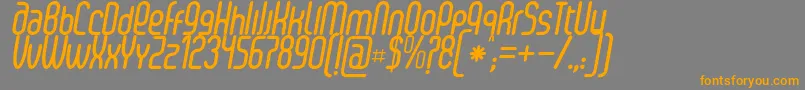 SenziBoldItalic Font – Orange Fonts on Gray Background
