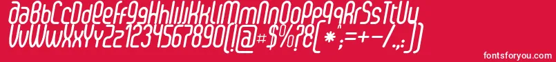 SenziBoldItalic Font – White Fonts on Red Background