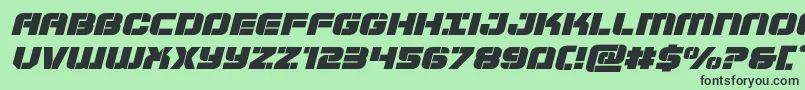 Supersubmarineexpandital Font – Black Fonts on Green Background