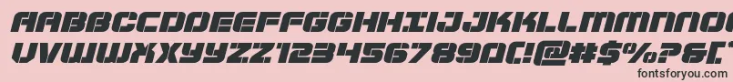 Supersubmarineexpandital Font – Black Fonts on Pink Background