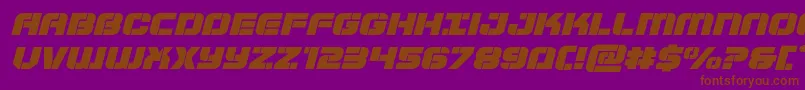 Supersubmarineexpandital Font – Brown Fonts on Purple Background