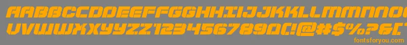Supersubmarineexpandital Font – Orange Fonts on Gray Background