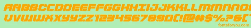 Supersubmarineexpandital Font – Orange Fonts on Green Background