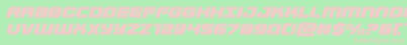 Supersubmarineexpandital Font – Pink Fonts on Green Background