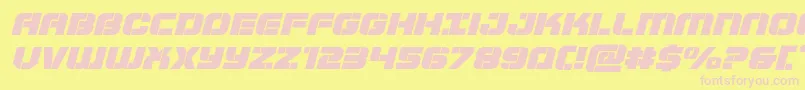 Supersubmarineexpandital Font – Pink Fonts on Yellow Background