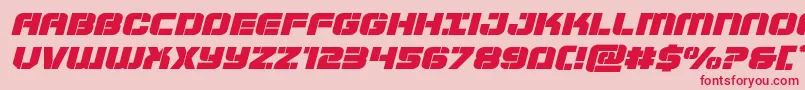 Supersubmarineexpandital Font – Red Fonts on Pink Background