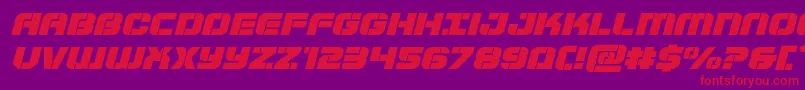 Supersubmarineexpandital Font – Red Fonts on Purple Background