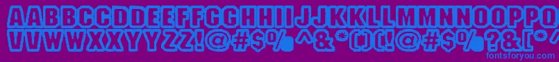 Fanao Font – Blue Fonts on Purple Background
