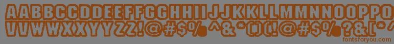 Fanao Font – Brown Fonts on Gray Background