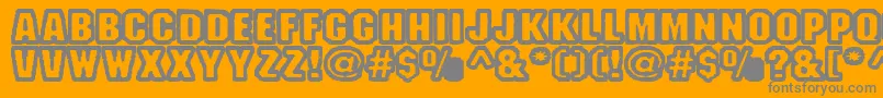 Шрифт Fanao – серые шрифты на оранжевом фоне