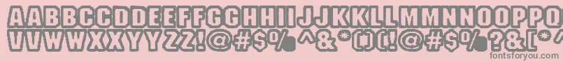 フォントFanao – ピンクの背景に灰色の文字