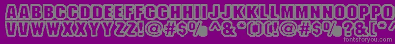 Fanao Font – Gray Fonts on Purple Background