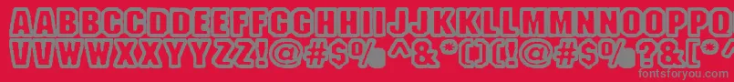 Шрифт Fanao – серые шрифты на красном фоне