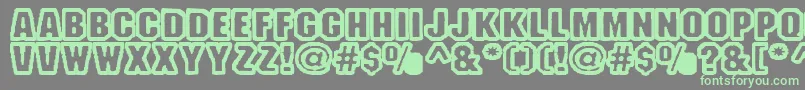 Fanao Font – Green Fonts on Gray Background