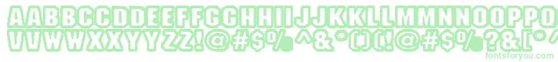 Fanao-Schriftart – Grüne Schriften auf weißem Hintergrund