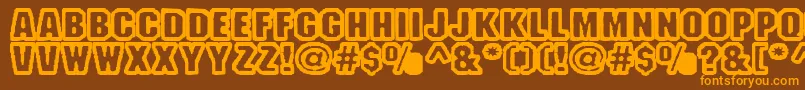 Fanao Font – Orange Fonts on Brown Background