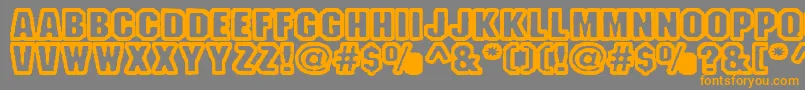 Fanao Font – Orange Fonts on Gray Background