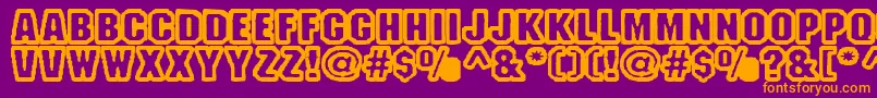 Fanao Font – Orange Fonts on Purple Background