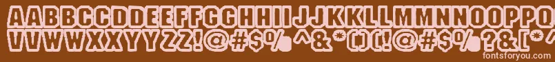 Fanao Font – Pink Fonts on Brown Background