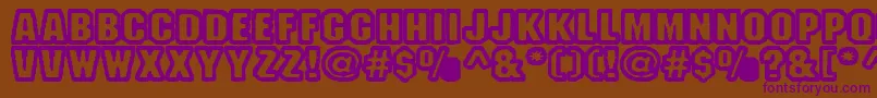 Fanao Font – Purple Fonts on Brown Background