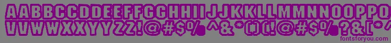 Fanao-Schriftart – Violette Schriften auf grauem Hintergrund