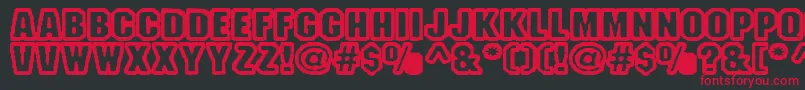 Fanao Font – Red Fonts on Black Background