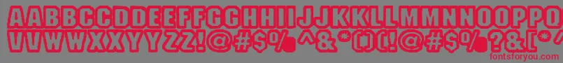 Fanao Font – Red Fonts on Gray Background