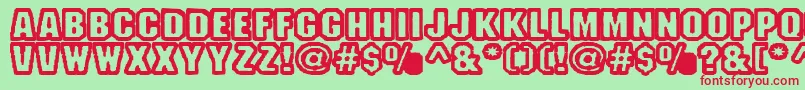 Fanao Font – Red Fonts on Green Background