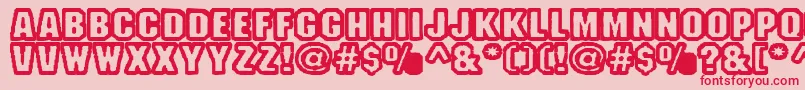 Fanao Font – Red Fonts on Pink Background