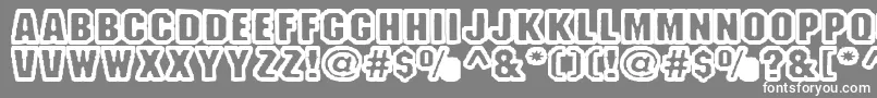 Fanao Font – White Fonts on Gray Background