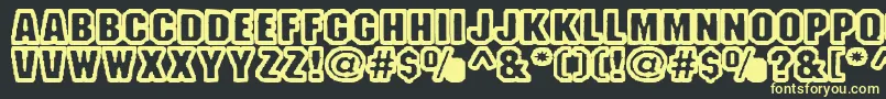 Fanao Font – Yellow Fonts on Black Background