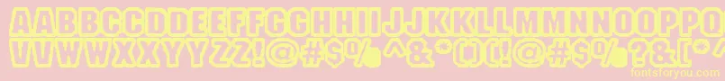 Fanao Font – Yellow Fonts on Pink Background