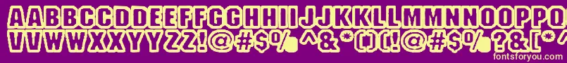 Шрифт Fanao – жёлтые шрифты на фиолетовом фоне