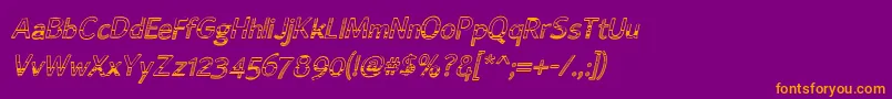 Alum Font – Orange Fonts on Purple Background