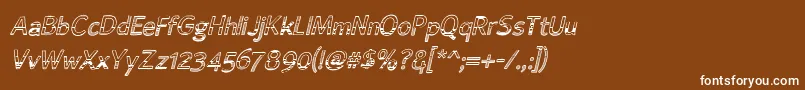 フォントAlum – 茶色の背景に白い文字