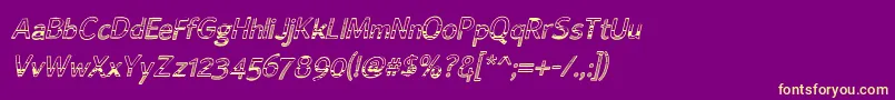 Alum Font – Yellow Fonts on Purple Background