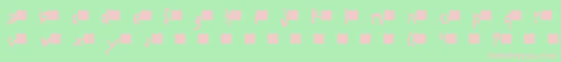 Sugar1 Font – Pink Fonts on Green Background