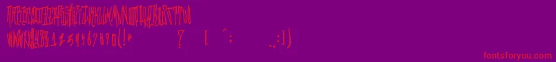 GrafitikRiot Font – Red Fonts on Purple Background