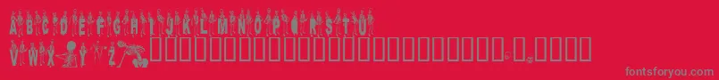 fuente Dancing – Fuentes Grises Sobre Fondo Rojo
