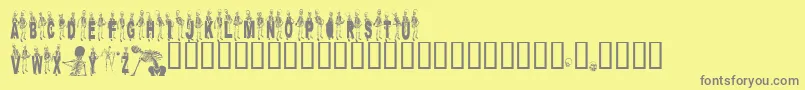 Police Dancing – polices grises sur fond jaune