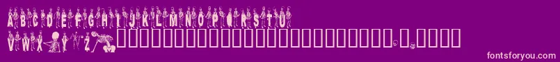 Dancing Font – Pink Fonts on Purple Background