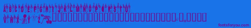 fuente Dancing – Fuentes Moradas Sobre Fondo Azul