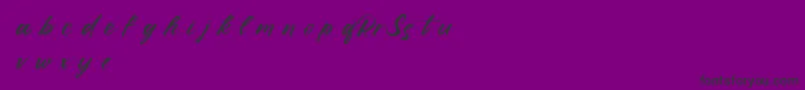 RufflescriptDemo-Schriftart – Schwarze Schriften auf violettem Hintergrund