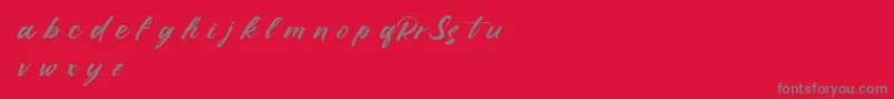 RufflescriptDemo Font – Gray Fonts on Red Background