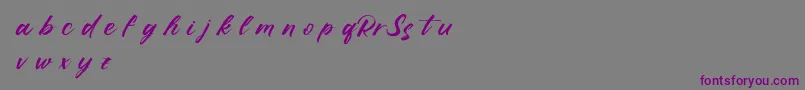 RufflescriptDemo Font – Purple Fonts on Gray Background