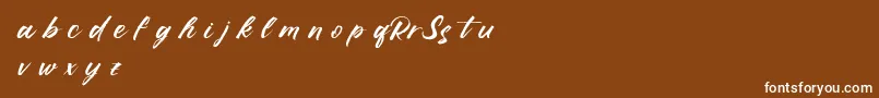 RufflescriptDemo Font – White Fonts on Brown Background