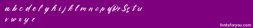 RufflescriptDemo Font – White Fonts on Purple Background